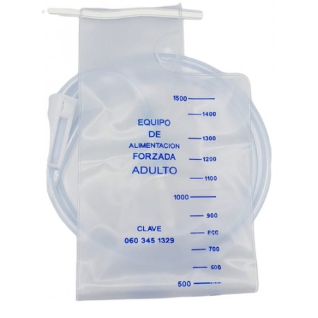 Equipo con bolsa alimentación enteral Adulto 1500 ml. Pieza.