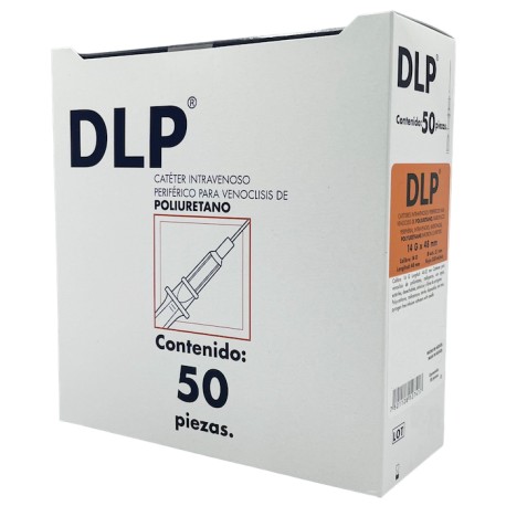Catéter para venoclisis de Fluoropolímeros Radiopaco Longitud: 46-52 mm Calibre: 14 G Envase con 50 piezas DLP