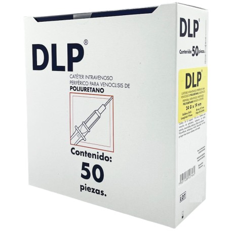 Catéter para venoclisis de Fluoropolímeros Radiopaco Longitud: 17-24 mm Calibre: 24 G Envase con 50 piezas DLP