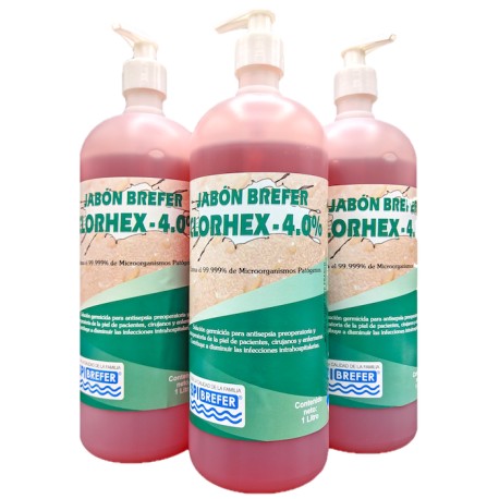 Jabón Quirúrgico con Gluconato de Clorhexidina 4%. Envase 1 Litros