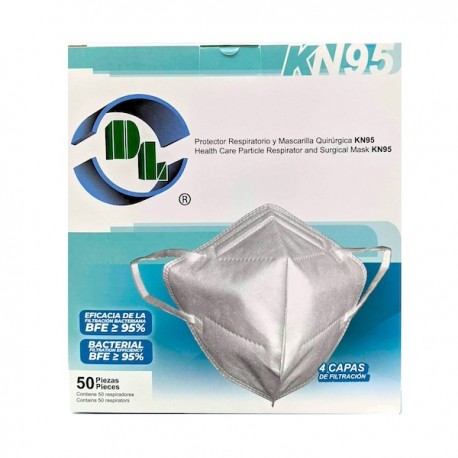 Cubrebocas KN95. Caja con 50 Piezas