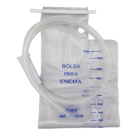 Bolsa para enema con tubo transportador 1500 ml.