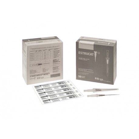 Catéter para venoclisis de Fluoropolímeros Radiopaco Longitud: 46-52 mm Calibre: 16 G. Envase con 50 piezas. ESTRUCAT